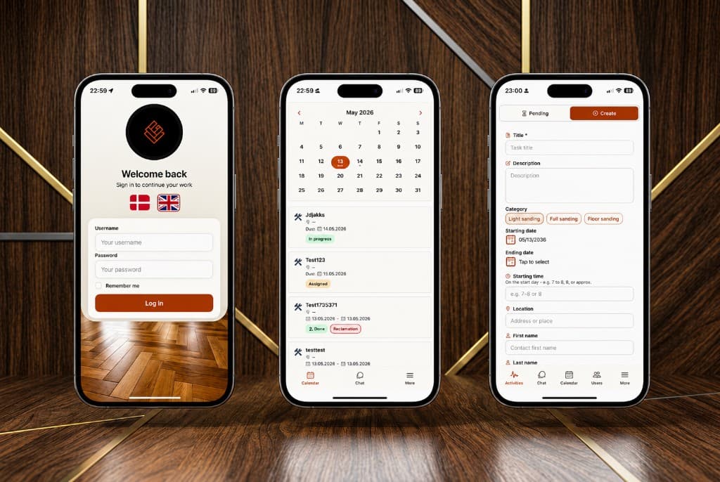Vigo operations app — sign-in, calendar, and job forms